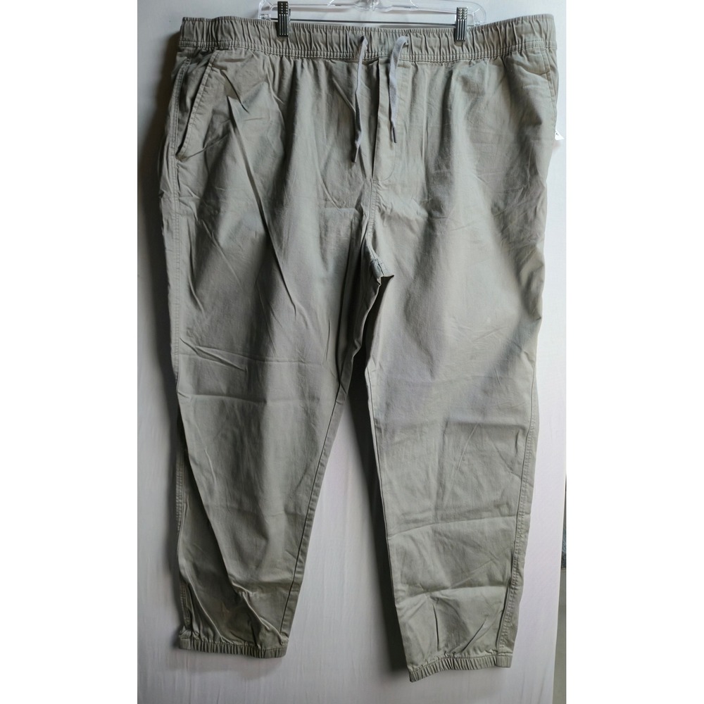 Old Navy Modern Jogger Mens XXXL Khaki Grey Built-In Flex Drawstring Pants NEW